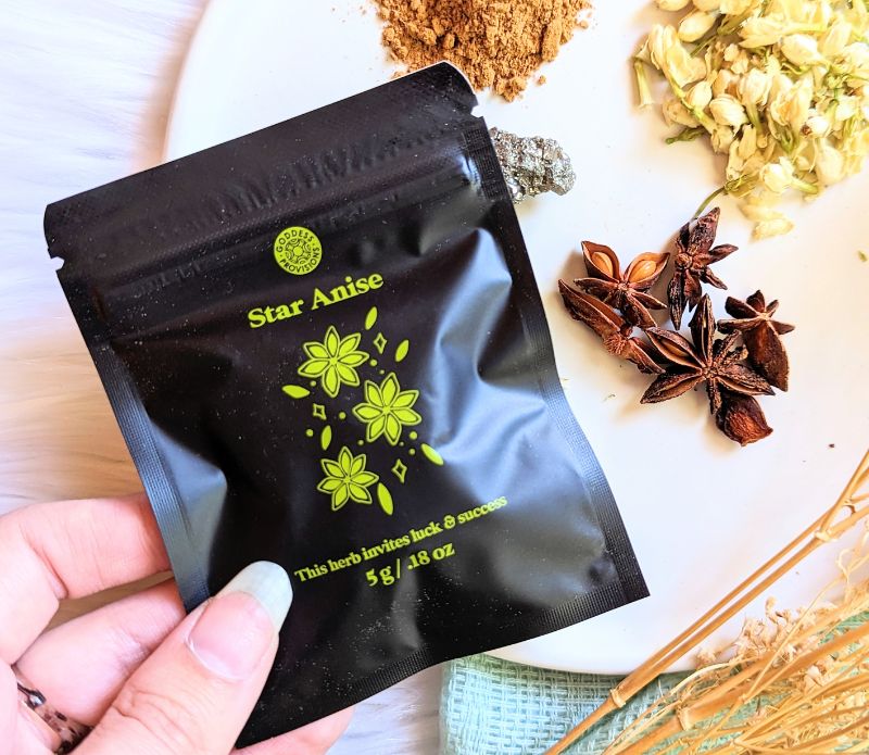 Attract abundance with the Money Magick Ritual Kit. Includes herbs, pyrite, and instructions for creating money bowls, jars, or prosperity rituals with Star Anise. Available at Goddess Provisions.