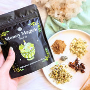 Attract abundance with the Money Magick Ritual Kit. Includes herbs, pyrite, and instructions for creating money bowls, jars, or prosperity rituals. Available at Goddess Provisions.